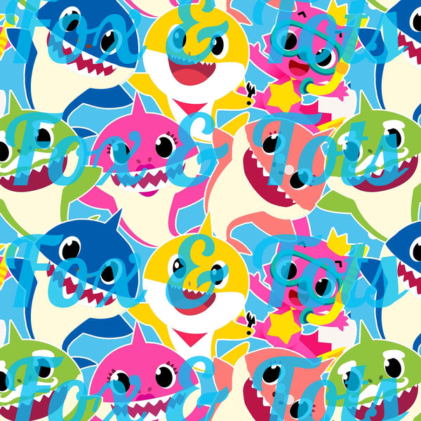 Nickelodeon Baby Shark 44 100% Cotton Baby Sharks Sewing & Craft Fabric 8  yd By the Bolt, Multi-color 