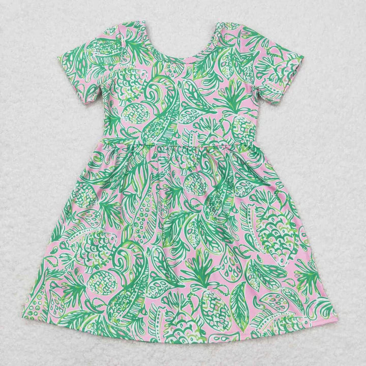 MATCHING Pink floral green DRESS pre MAY 24