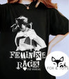 DTF (Black and White Feminine Rage microphone) 2-4 day TAT SCREEN PRE ORDER