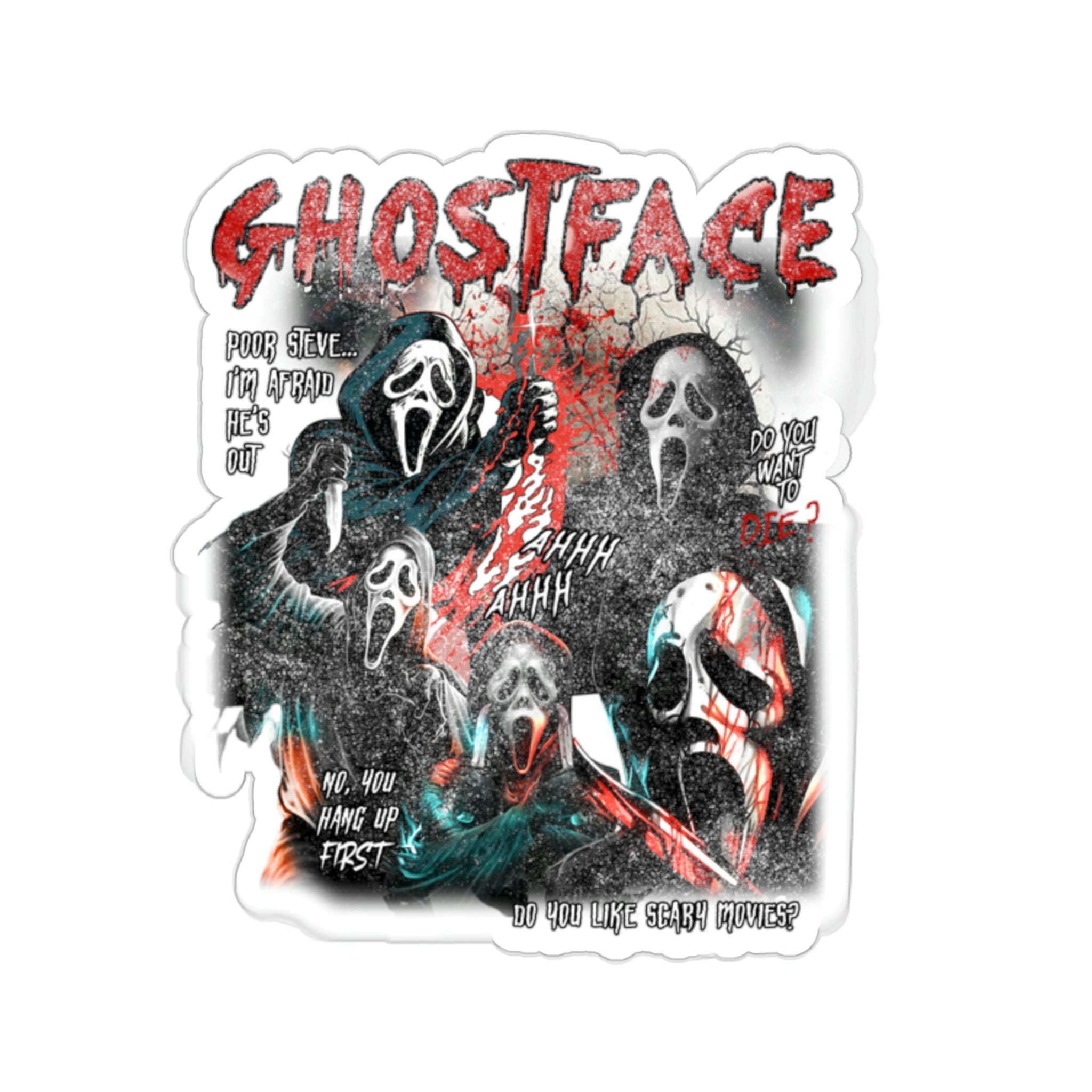 Scream Ghostface Horror Movie Vinyl Sticker 