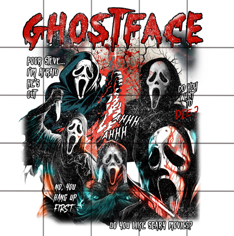 GHOSTFACE POOR STEVE SCREEN dtf  Pre order 3-5 business days