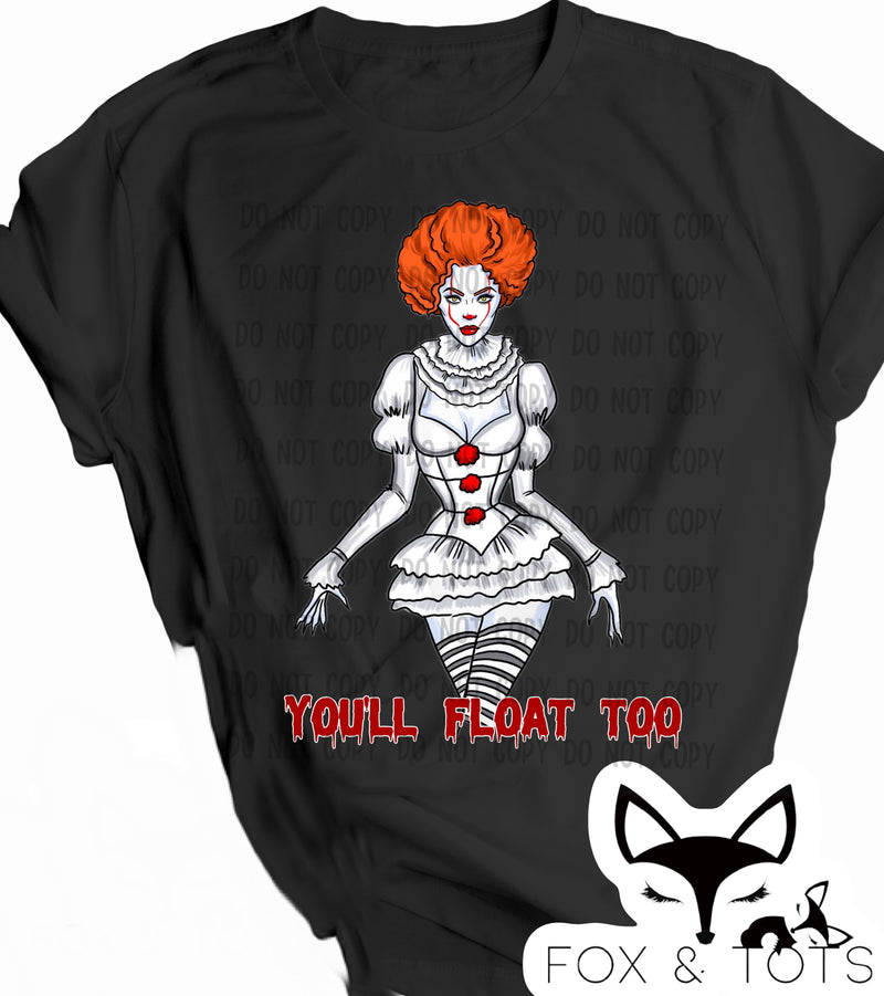 Horror girls float Pre order - Tee as Pictured 1.5 week tat