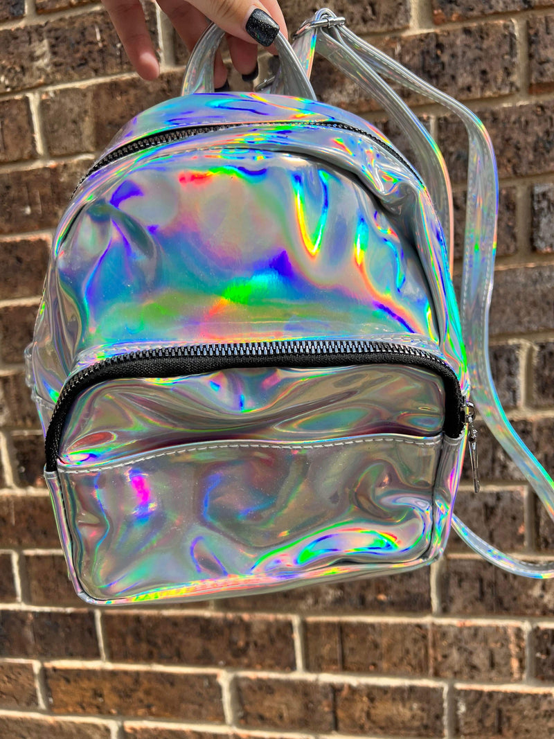 Mini on sale backpack holographic